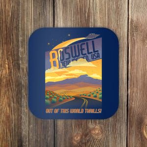 Roswell New Mexico Travel Poster Coaster