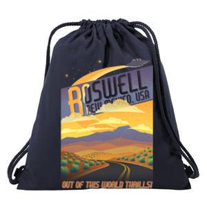 Roswell New Mexico Travel Poster Drawstring Bag