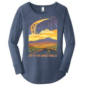 Roswell New Mexico Travel Poster Women's Perfect Tri Tunic Long Sleeve Shirt