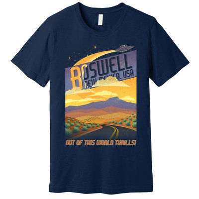 Roswell New Mexico Travel Poster Premium T-Shirt