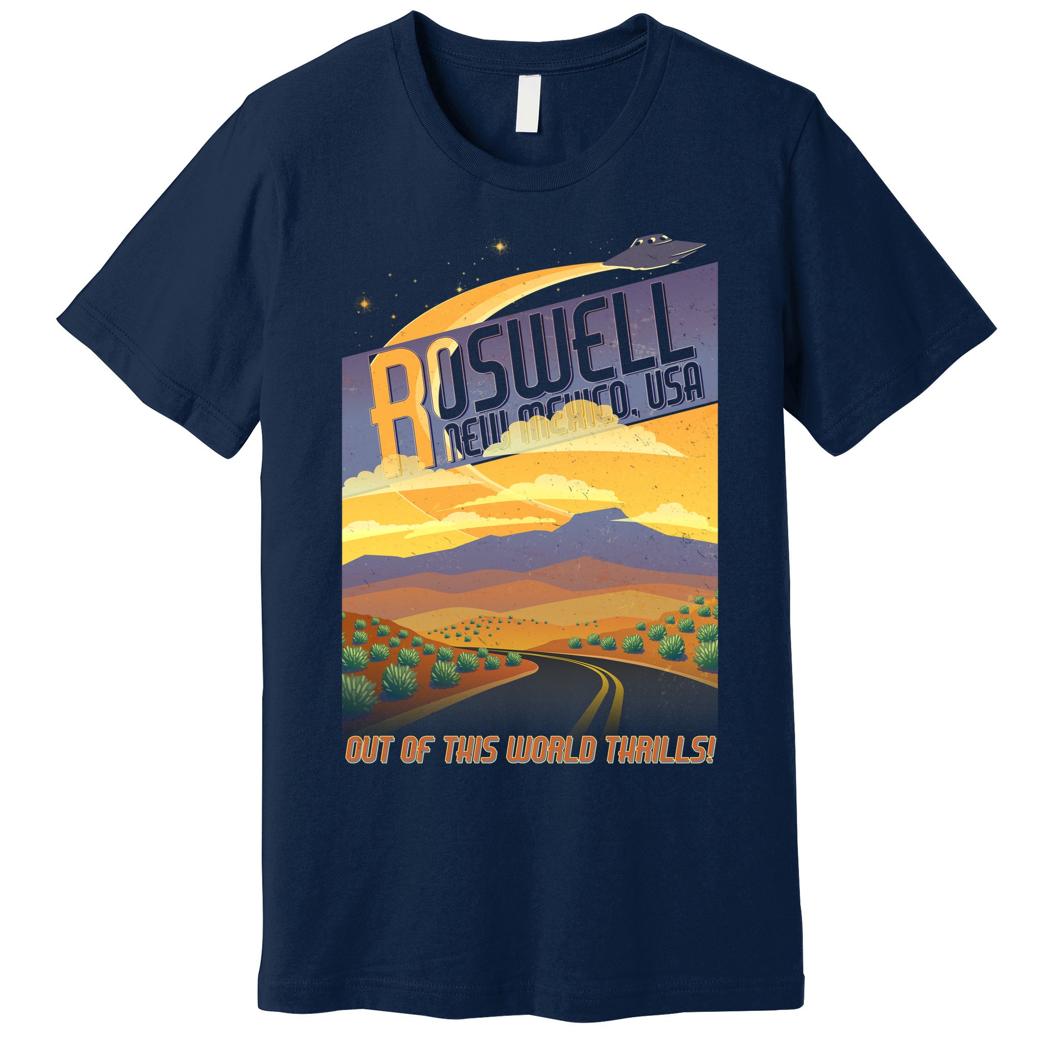 Roswell New Mexico Travel Poster Premium T-Shirt