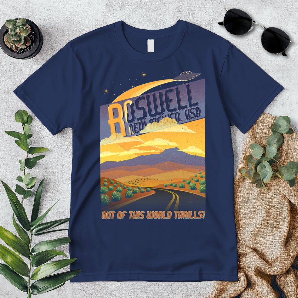Roswell New Mexico Travel Poster Premium T-Shirt