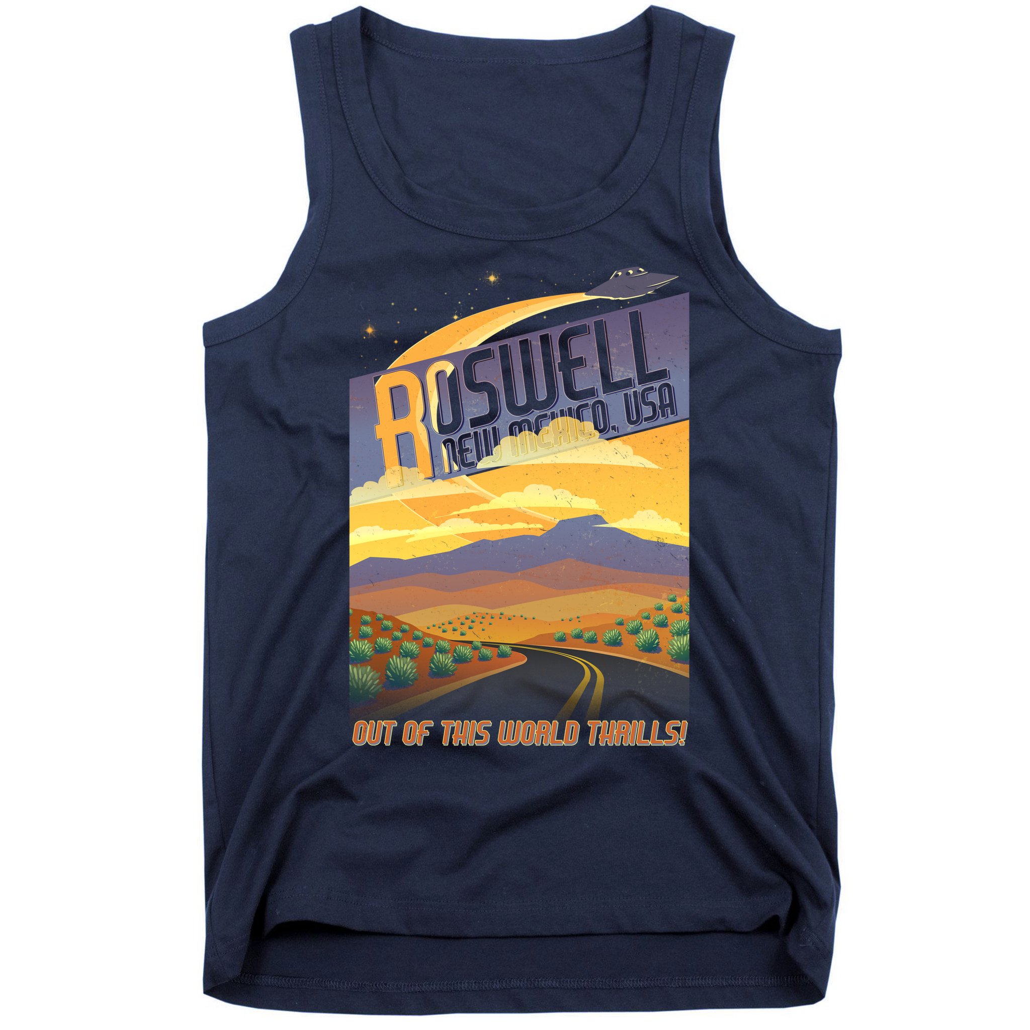 Roswell New Mexico Travel Poster Tank Top