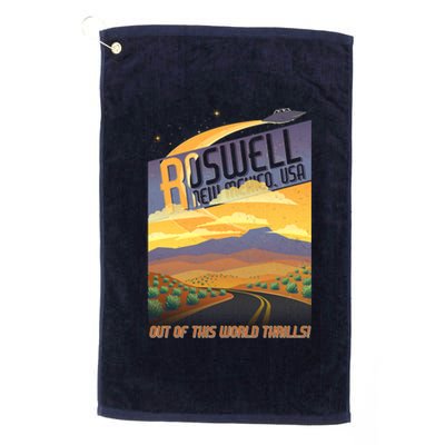 Roswell New Mexico Travel Poster Platinum Collection Golf Towel