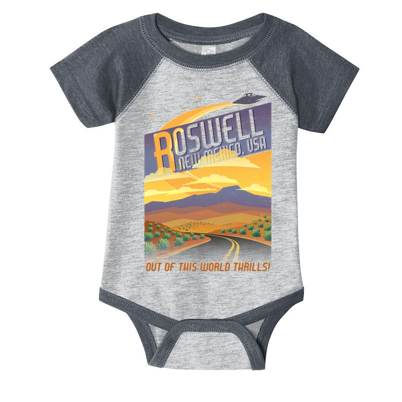 Roswell New Mexico Travel Poster Infant Baby Jersey Bodysuit