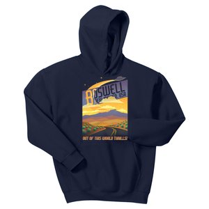 Roswell New Mexico Travel Poster Kids Hoodie