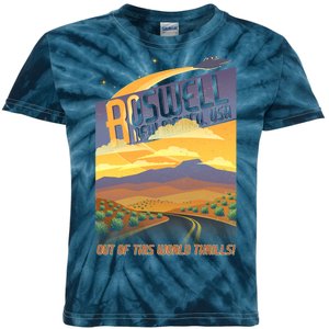 Roswell New Mexico Travel Poster Kids Tie-Dye T-Shirt