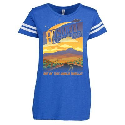 Roswell New Mexico Travel Poster Enza Ladies Jersey Football T-Shirt