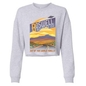 Roswell New Mexico Travel Poster Cropped Pullover Crew