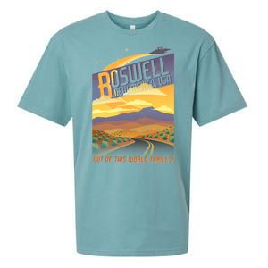 Roswell New Mexico Travel Poster Sueded Cloud Jersey T-Shirt