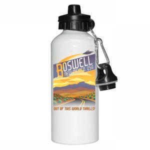 Roswell New Mexico Travel Poster Aluminum Water Bottle