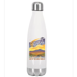 Roswell New Mexico Travel Poster Stainless Steel Insulated Water Bottle