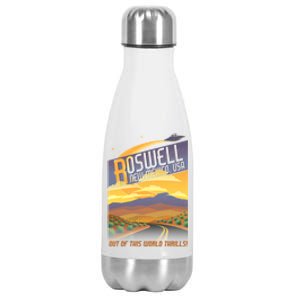 Roswell New Mexico Travel Poster Stainless Steel Insulated Water Bottle