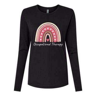 Rainbow Occupational Therapy Gift Cute Pink Boho Chic Ot Gift Womens Cotton Relaxed Long Sleeve T-Shirt