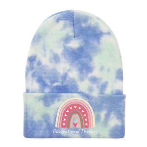 Rainbow Occupational Therapy Gift Cute Pink Boho Chic Ot Gift Tie Dye 12in Knit Beanie