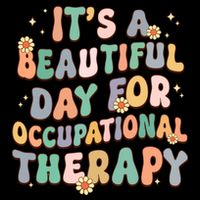 Retro Occupational Therapy Drawstring Bag