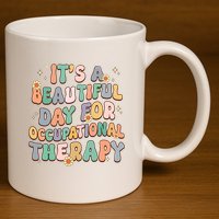 Retro Occupational Therapy 11oz C Handle Ceramic Mug