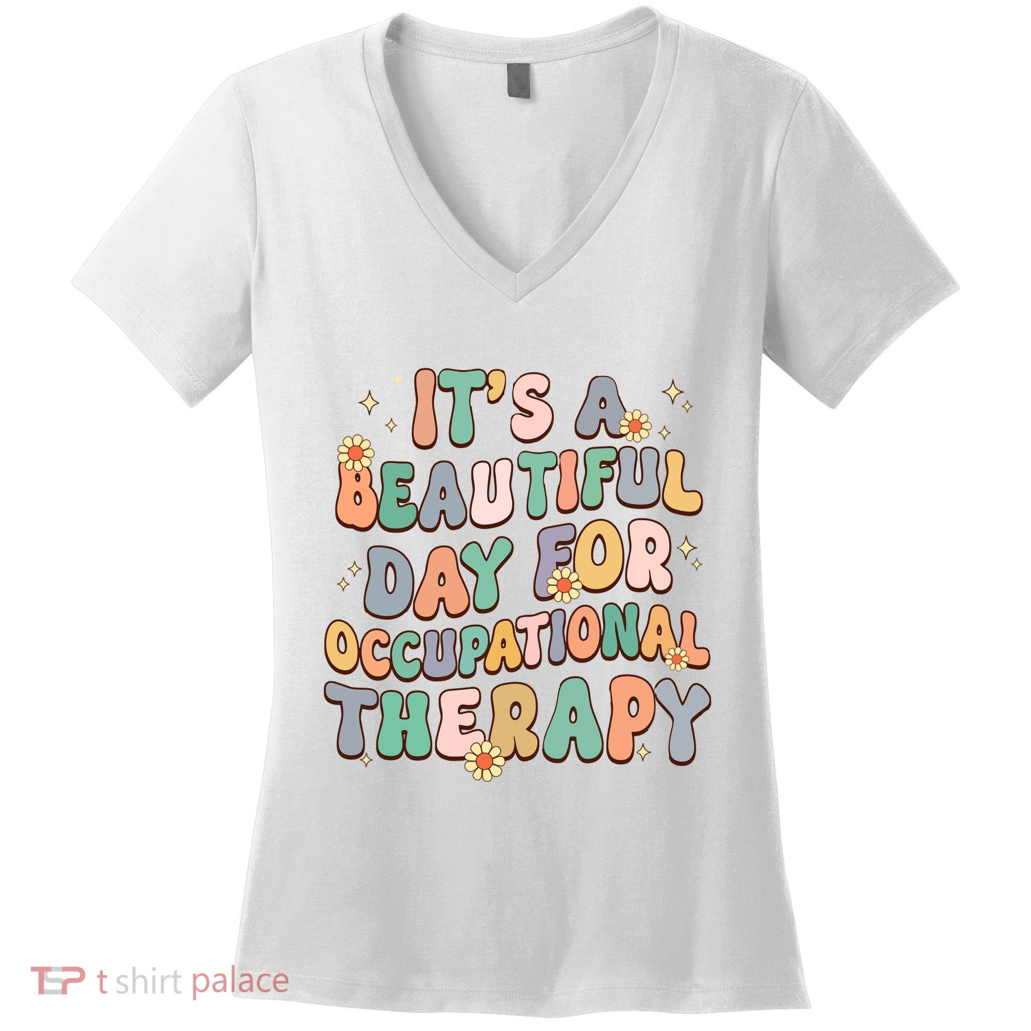Retro Occupational Therapy Women's V-Neck T-Shirt