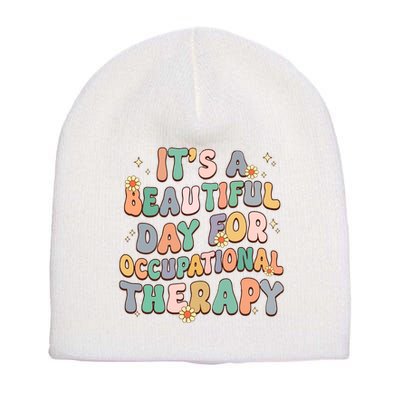 Retro Occupational Therapy Short Acrylic Beanie
