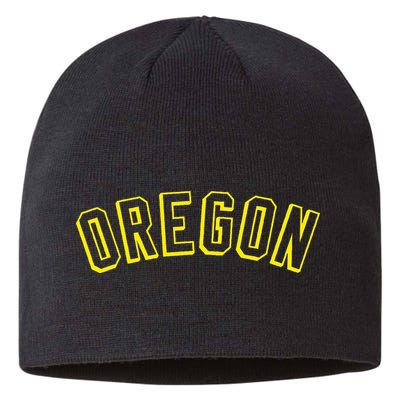 Retro Oregon Throwback Yellow Oregon Kids Sustainable Beanie