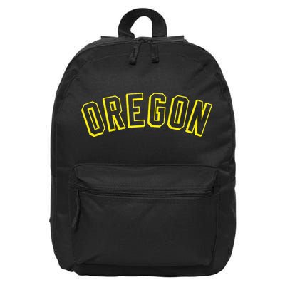 Retro Oregon Throwback Yellow Oregon Kids 16 in Basic Backpack