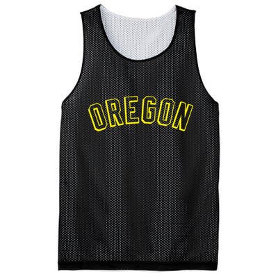 Retro Oregon Throwback Yellow Oregon Kids Mesh Reversible Basketball Jersey Tank