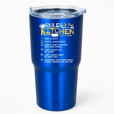 Rules Of The Kitchen Culinary Restaurant Chef Cooking Funny Gift Tumbler