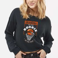 Rookie Of The Year Basketball Grandma Of The Rookie Cropped Pullover Crew