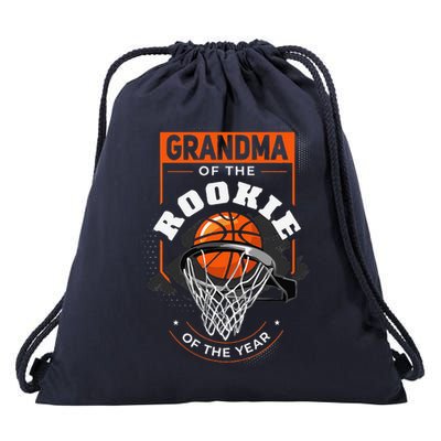 Rookie Of The Year Basketball Grandma Of The Rookie Drawstring Bag
