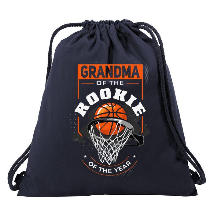 Rookie Of The Year Basketball Grandma Of The Rookie Drawstring Bag