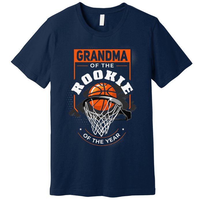 Rookie Of The Year Basketball Grandma Of The Rookie Premium T-Shirt