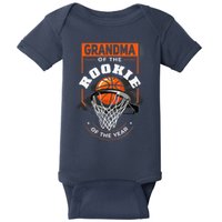 Rookie Of The Year Basketball Grandma Of The Rookie Baby Bodysuit