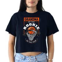 Rookie Of The Year Basketball Grandma Of The Rookie Crop Top