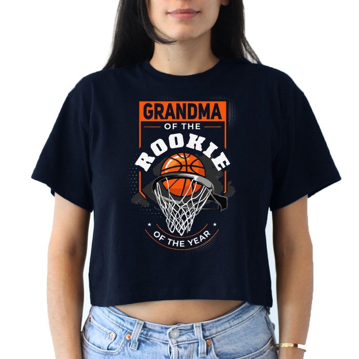 Rookie Of The Year Basketball Grandma Of The Rookie Crop Top