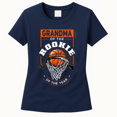 Rookie Of The Year Basketball Grandma Of The Rookie Womens T-Shirt