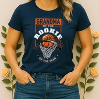 Rookie Of The Year Basketball Grandma Of The Rookie Womens T-Shirt