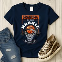 Rookie Of The Year Basketball Grandma Of The Rookie Womens T-Shirt