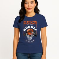 Rookie Of The Year Basketball Grandma Of The Rookie Womens T-Shirt