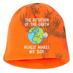 Rotation Of The Earth Makes My Day Science Teacher Earth Day Kati - Camo Knit Beanie