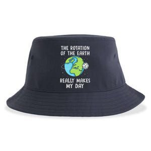 Rotation Of The Earth Makes My Day Science Teacher Earth Day Sustainable Bucket Hat