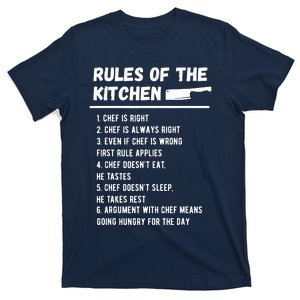 Rules Of The Kitchen Funny Master Cook Restaurant Chef Joke T-Shirt