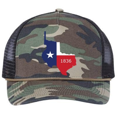 Republic Of Texas 1836 Lone Star State Retro Rope Trucker Hat Cap