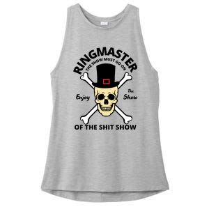 Ringmaster Of The Shit Show Ladies PosiCharge Tri-Blend Wicking Tank