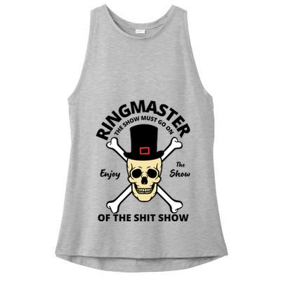 Ringmaster Of The Shit Show Ladies PosiCharge Tri-Blend Wicking Tank