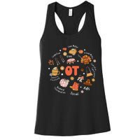 Retro Occupational Therapy OT Therapist Fall Thanksgiving Women's Racerback Tank