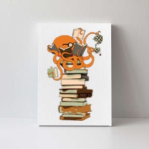 Reading Octopus Tea Coffee And Books Gift Canvas