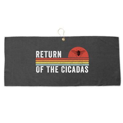Return Of The Cicadas Funny Cicada Nature Lover Cicada Emergence Cicada Lover Large Microfiber Waffle Golf Towel