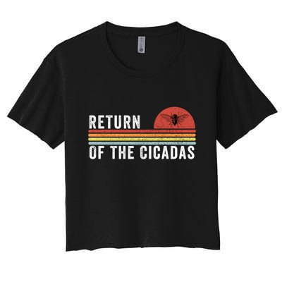 Return Of The Cicadas Funny Cicada Nature Lover Cicada Emergence Cicada Lover Crop Top