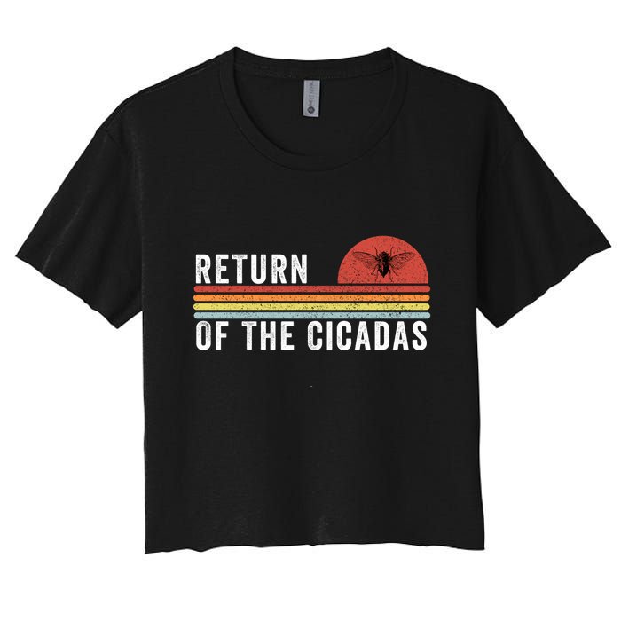 Return Of The Cicadas Funny Cicada Nature Lover Cicada Emergence Cicada Lover Crop Top