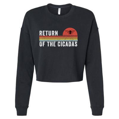 Return Of The Cicadas Funny Cicada Nature Lover Cicada Emergence Cicada Lover Cropped Pullover Crew